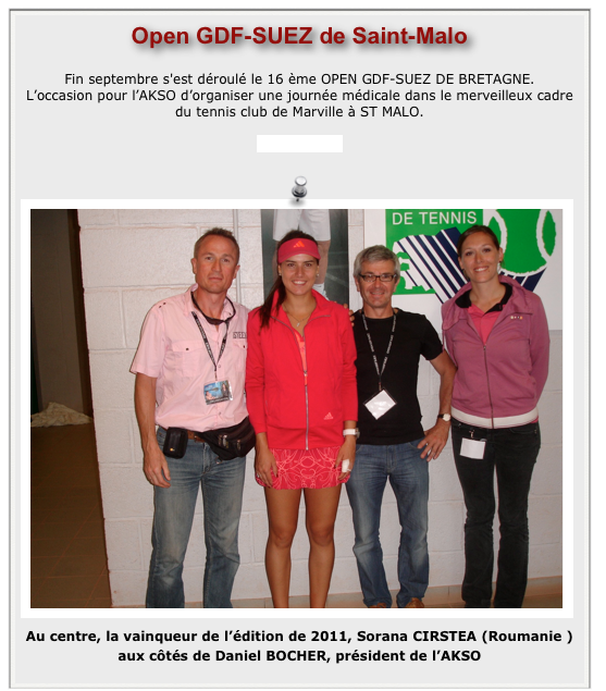 Tournoi  tennis Open GDF Suez, St-Malo